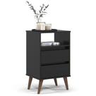 Mesa de Cabeceira Roma Quarto com 2 Gavetas
