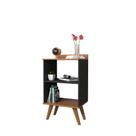 Mesa de Cabeceira Siena Quarto Com Prateleira e Pés Retro
