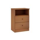 Mesa de Cabeceira Solteiro Irlanda c/ 2 Gavetas Freijo - Genialflex