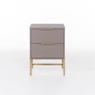 Mesa de Cabeceira Square 2 Gavetas 60 cm x 43 cm x 40 cm Mesa de Cabeceira Square 2 Gavetas 60 cm x 43 cm x 40 cm