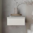 Mesa de Cabeceira Suspensa 100% Mdf Orion CabeCasa MadeiraOriginals Aveia