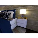 Mesa de cabeceira suspenso 2 gavetas mdf brancotx 1 unid. 35x30x30