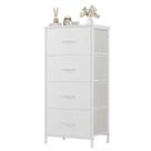 Mesa de cabeceira Sweetcrispy Small Bedroom Cômoda com 4 gavetas branca