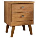 Mesa de Cabeceira Thor 2 Gavetas Rud Rack Cor Cedro