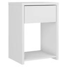 Mesa de Cabeceira Triunfo 1 Gaveta Branco Absoluto Semi Fosco - Zanzini