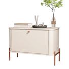 Mesa de Cabeceira Tucupí Off White Bronze JB Bechara 32701