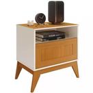Mesa de Cabeceira Urban 1 Gaveta EDN Cor Off White Cedro