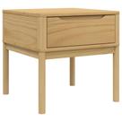 Mesa de cabeceira vidaXL Floor encerada marrom em madeira maciça de pinho 55x55x54cm
