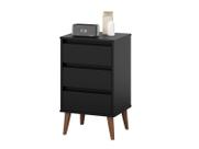 Mesa De Cabeceira Wood Preta