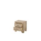 Mesa de cabeceira Yardlio Rustic Natural Malaysia de madeira com 2 gavetas Mesa de cabeceira Yardlio Rustic Natural Malaysia de madeira com 2 gavetas