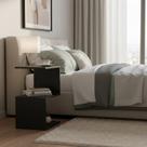 Mesa de Cabeceira Z Preto MDF Decoração Nicho Quarto Sala Escritório