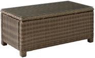 Mesa de café ao ar livre Crosley Bradenton Wicker resistente às intempéries