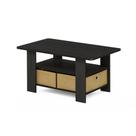 Mesa de café Furinno com caixas Espresso/Brown 80x48x40cm