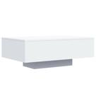 Mesa de café vidaXL branca com luzes LED de design moderno