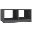Mesa de café VidaXL cinza em madeira maciça de pinho 75x50x33,5 cm Mesa de café VidaXL cinza em madeira maciça de pinho 75x50x33,5 cm