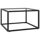 Mesa de café vidaXL Modern Black Temperado em Aço 60x60x35cm Mesa de café vidaXL Modern Black Temperado em Aço 60x60x35cm