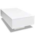 Mesa de café vidaXL Modern Retangular de Alto Brilho Branca