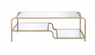 Mesa de café Yardlio Astrid Gold Mirror 132x61x46 cm