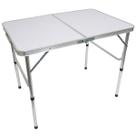 Mesa de Camping Praia Dobrável 90x60 em Alumínio e Vira Maleta Importway IWMCD-9060