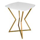 Mesa de Canto Austria - Dourado/Branco