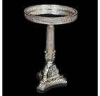 Mesa de Canto Classica Entalhes Prata Escamas Redonda Mesa de Canto Classica Entalhes Prata Escamas Redonda