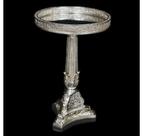 Mesa de Canto Classica Entalhes Prata Escamas Redonda Mesa de Canto Classica Entalhes Prata Escamas Redonda