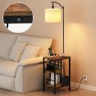 Mesa De Canto Com Luminária Mesinha Apoio Sofá Cabeceira Quarto Sala Com Tomada USB Prateleiras Estilo Industrial Mesa De Canto Com Luminária Mesinha Apoio Sofá Cabeceira Quarto Sala Com Tomada USB Prateleiras Estilo Industrial