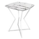 Mesa de Canto Lateral Alta Quadrada para Sala Austria - Branco Vulcano Mesa de Canto Lateral Alta Quadrada para Sala Austria - Branco Vulcano
