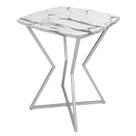 Mesa de Canto Lateral Alta Quadrada para Sala Austria - Prata Vulcano Mesa de Canto Lateral Alta Quadrada para Sala Austria - Prata Vulcano