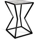 Mesa de Canto Lateral Alta Quadrada para Sala Austria - Preta Vulcano