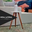 Mesa De Canto Lateral de Apoio Para Sala Quarto Decorativa