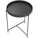Mesa De Canto Lateral Decorativa Industrial Sala de Estar 56 cm Sintético Preto P06 Daisy - Lyam