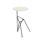 Mesa De Canto Lateral Mesinha Bambino Preto - Off White Mesa De Canto Lateral Mesinha Bambino Preto - Off White