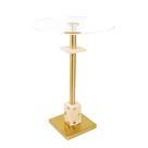 Mesa De Canto Moderna Metal E Mármore Quadrado Tampo De Vidr Mesa De Canto Moderna Metal E Mármore Quadrado Tampo De Vidr
