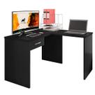 Mesa de Canto para Computador c/ Gaveta Gávea Preto