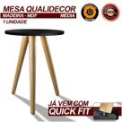 Mesa de Canto Redonda 38cm Decoração Sala Quarto MDF