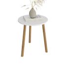 Mesa de canto redonda apoio pes palito sala luxo