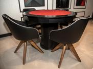 Mesa de Carteado com Gavetas e Porta copos - 0,90x0,80 - Com xadrez