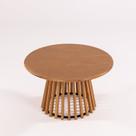 Mesa de Centro 80cm X 45cm Dover Bege Verniz Avelã