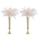 Mesa de centro alta Vase NUPTIO Gold, suporte de flores de metal de 55,5 cm