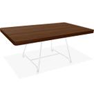 Mesa de Centro Amsterdã Retangular em Aço e MDF Clean - Branca e Villandry Mesa de Centro Amsterdã Retangular em Aço e MDF Clean - Branca e Villandry