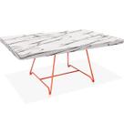 Mesa de Centro Amsterdã Retangular em Aço e MDF Clean - Cobre e Vulcano Mesa de Centro Amsterdã Retangular em Aço e MDF Clean - Cobre e Vulcano
