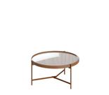 Mesa de Centro Aqua Imcal 68011 Off White Cobre Redonda Sala
