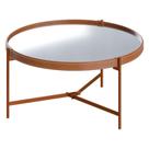 Mesa de Centro Aqua Pequena com Espelho Cobre - Imcal