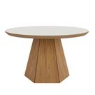 Mesa de Centro Base Hexagonal West D01 Off White/Freijó - Mpozenato Mesa de Centro Base Hexagonal West D01 Off White/Freijó - Mpozenato