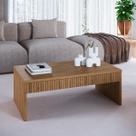 Mesa De Centro Brisa Com Gaveta Moderna 110cm Merk