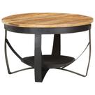 Mesa de Centro Casafoyer de Madera de Mango Rústica 68x43cm Marrón