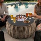 Mesa de Centro Cervejeira em Aço e Corda Náutica Rami Harpia Mesa de Centro Cervejeira em Aço e Corda Náutica Rami Harpia