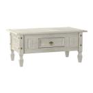 Mesa de Centro com Gaveta em Madeira 100x60x45 cm Pátina Branca Elliottiis