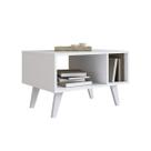 Mesa de Centro com Pés Retrô Branco B60 Emovell